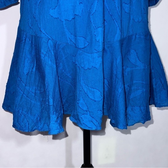 Karina Grimaldi Aspen Smalll Royal Blue Puff Sleeve Mini Dress - Picture 5 of 16